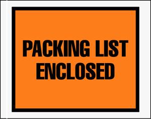 Packing List Enclosed Envelopes image