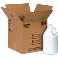 12 1/4 x 12 1/4 x 12 3/4" 4 - 1 Gallon Plastic Jug Haz Mat Boxes image