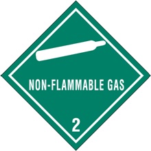 4 x 4" - "Non-Flammable Gas - 2" Labels image