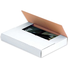 17 1/8 x 14 1/8 x 2" White Easy-Fold Mailers image