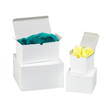 4 x 4 x 2" White Gift Boxes image