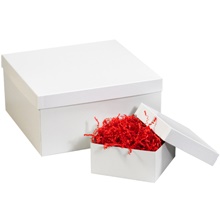 19 x 12 x 3" White Deluxe Gift Box Bottoms image