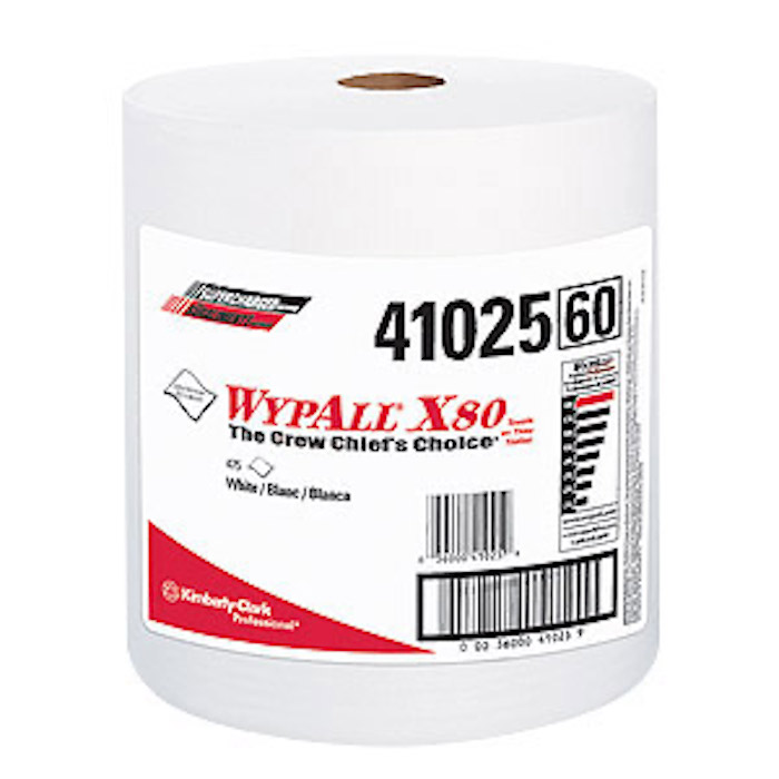 FINAL SALE: WypAll® X80 White Wipers on a Roll (475 Wipers/roll) (MFG# 41025) image