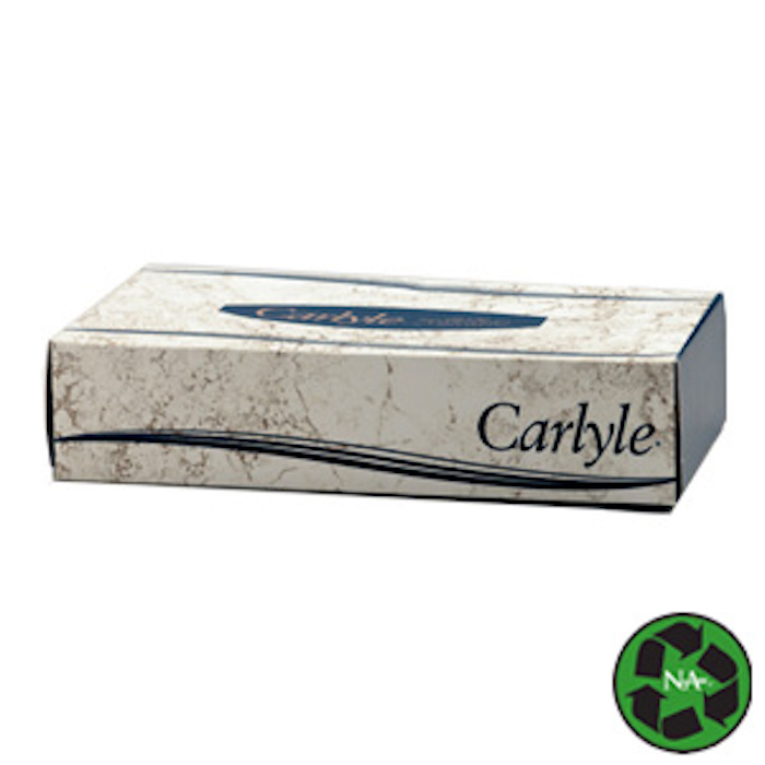 FINAL SALE: Carlyle® Facial Tissue Flat Box - 100 Tissues/Box (30 boxes/cs) image
