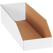 6 x 18 x 4 1/2" White Bin Boxes image