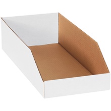 8 x 18 x 4 1/2" White Bin Boxes image