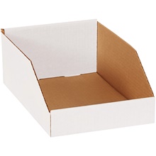 8 x 12 x 4 1/2" White Bin Boxes image