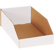 8 x 15 x 4 1/2" White Bin Boxes image