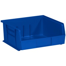 10 7/8 x 11 x 5" Blue Plastic Stack & Hang Bin Boxes image