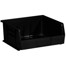 10 7/8 x 11 x 5" Black Plastic Stack & Hang Bin Boxes image