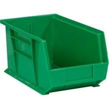 14 3/4 x 8 1/4 x 7" Green Plastic Stack & Hang Bin Boxes image