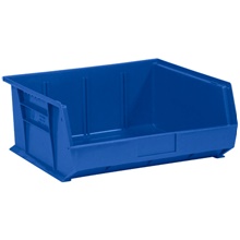 14 3/4 x 16 1/2 x 7" Blue Plastic Stack & Hang Bin Boxes image