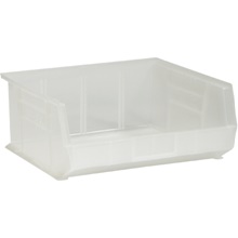 14 3/4 x 16 1/2 x 7 Clear Plastic Stack & Hang Bin Boxes image