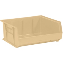 14 3/4 x 16 1/2 x 7" Ivory Plastic Stack & Hang Bin Boxes image