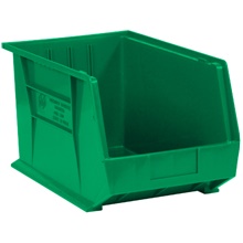 18 x 11 x 10" Green Plastic Stack & Hang Bin Boxes image