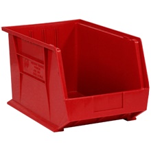 18 x 11 x 10" Red Plastic Stack & Hang Bin Boxes image