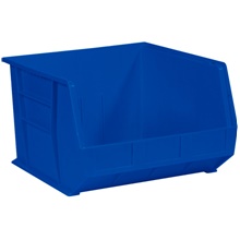 18 x 16 1/2 x 11" Blue Plastic Stack & Hang Bin Boxes image