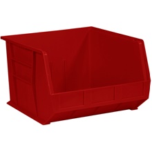 18 x 16 1/2 x 11" Red Plastic Stack & Hang Bin Boxes image