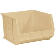 18" x 16 1/2" x 11" Ivory Plastic Stack & Hang Bin Boxes image