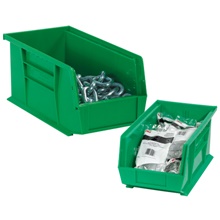 5 3/8 x 4 1/8 x 3" Green Plastic Stack & Hang Bin Boxes image