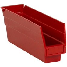 11 5/8 x 2 3/4 x 4" Red Plastic Shelf Bin Boxes image