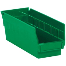 11 5/8 x 4 1/8 x 4" Green Plastic Shelf Bin Boxes image