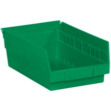11 5/8 x 6 5/8 x 4" Green Plastic Shelf Bin Boxes image