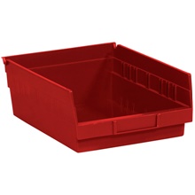 11 5/8 x 8 3/8 x 4" Red Plastic Shelf Bin Boxes image