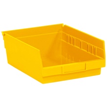 11 5/8 x 8 3/8 x 4" Yellow Plastic Shelf Bin Boxes image