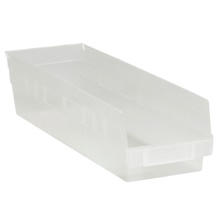 17 7/8 x 4 1/8 x 4" Clear Plastic Shelf Bin Boxes image