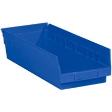 17 7/8 x 6 5/8 x 4" Blue Plastic Shelf Bin Boxes image