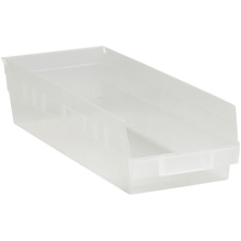 17 7/8 x 6 5/8 x 4" Clear Plastic Shelf Bin Boxes image