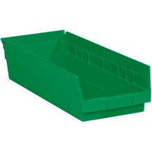 17 7/8 x 6 5/8 x 4" Green Plastic Shelf Bin Boxes image