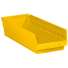 17 7/8 x 6 5/8 x 4" Yellow Plastic Shelf Bin Boxes image