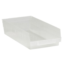 17 7/8 x 8 3/8 x 4" Clear Plastic Shelf Bin Boxes image