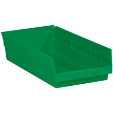 17 7/8 x 8 3/8 x 4" Green Plastic Shelf Bin Boxes image