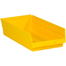 17 7/8 x 8 3/8 x 4" Yellow Plastic Shelf Bin Boxes image