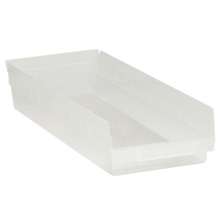 23 5/8 x 8 3/8 x 4" Clear Plastic Shelf Bin Boxes image