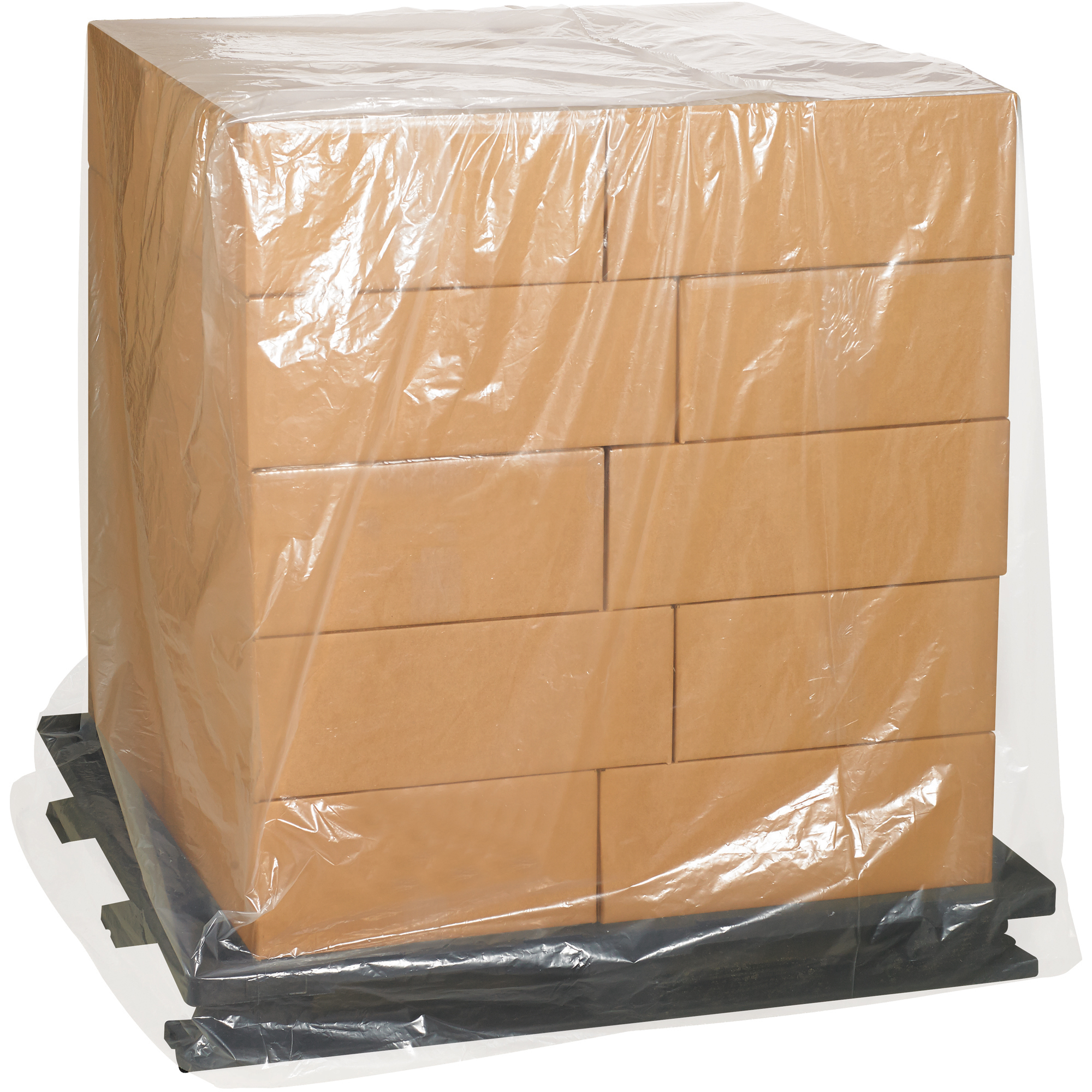 46 x 36 x 65" 2 Mil Clear Pallet Covers/Bin Liners (100/roll) image
