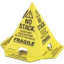 Yellow with Black Print Pallet Cones - English, French & Spanish image