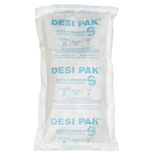 5 3/4 x 10 x 1 1/2" Tyvek® Clay Desiccants  - 34 Gallon Drum image