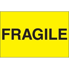 2 x 3" - "Fragile" (Fluorescent Yellow) Labels image
