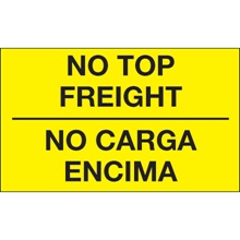 3 x 5" - "No Carga Encima" (Fluorescent Yellow) Bilingual Labels image