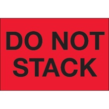 2 x 3" - "Do Not Stack" (Fluorescent Red) Labels image