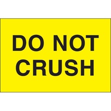 2 x 3" - "Do Not Crush" (Fluorescent Yellow) Labels image