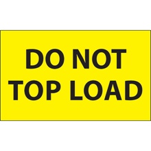 3 x 5" - "Do Not Top Load" (Fluorescent Yellow) Labels image