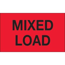 3 x 5" - "Mixed Load" (Fluorescent Red) Labels image