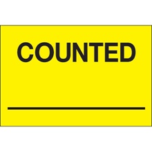 2 x 3" - "Counted ___" (Fluorescent Yellow) Labels image