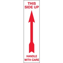 2 x 8" - "Up - Handle With Care" Arrow Labels image