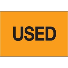 2 x 3" - "Used" (Fluorescent Orange) Labels image